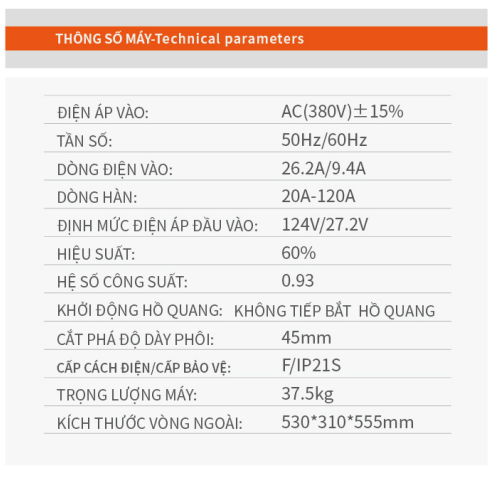 cut-120-desc-1 CUT-100 MÁY CẮT PLASMA BẰNG KHÔNG KHÍ VÀ TÍCH HỢP MÁY BƠM KHÔNG KHÍ - 21.800.000 đ