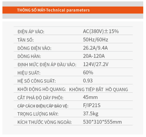 cut-120-desc CUT-120 MÁY CẮT PLASMA BẰNG KHÔNG KHÍ VÀ TÍCH HỢP MÁY BƠM KHÔNG KHÍ - 23.800.000 đ
