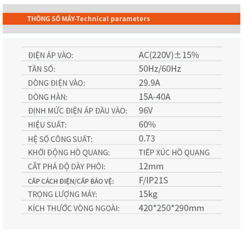 cut-40-desc CUT-40 MÁY CẮT PLASMA BẰNG KHÔNG KHÍ VÀ TÍCH HỢP MÁY BƠM KHÔNG KHÍ - 8.780.000 đ